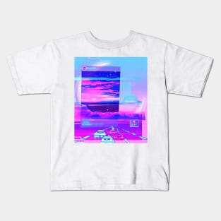 Dream Big retrowave collage Kids T-Shirt